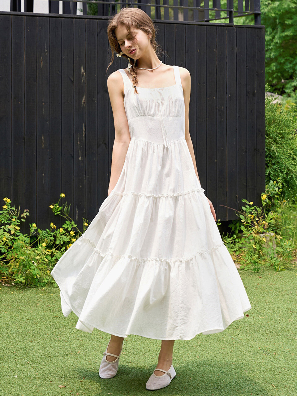 цветRibbon shirring sleeveless dress 4 Colors