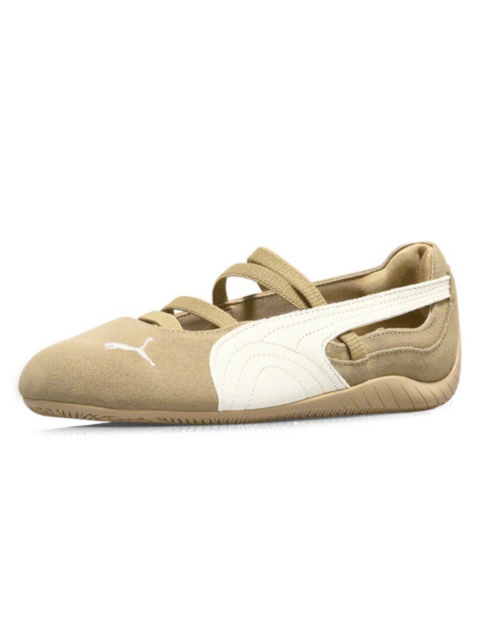 PUMA Mary Jane Speedcat Ballet замша Tan Warm White 406758-01