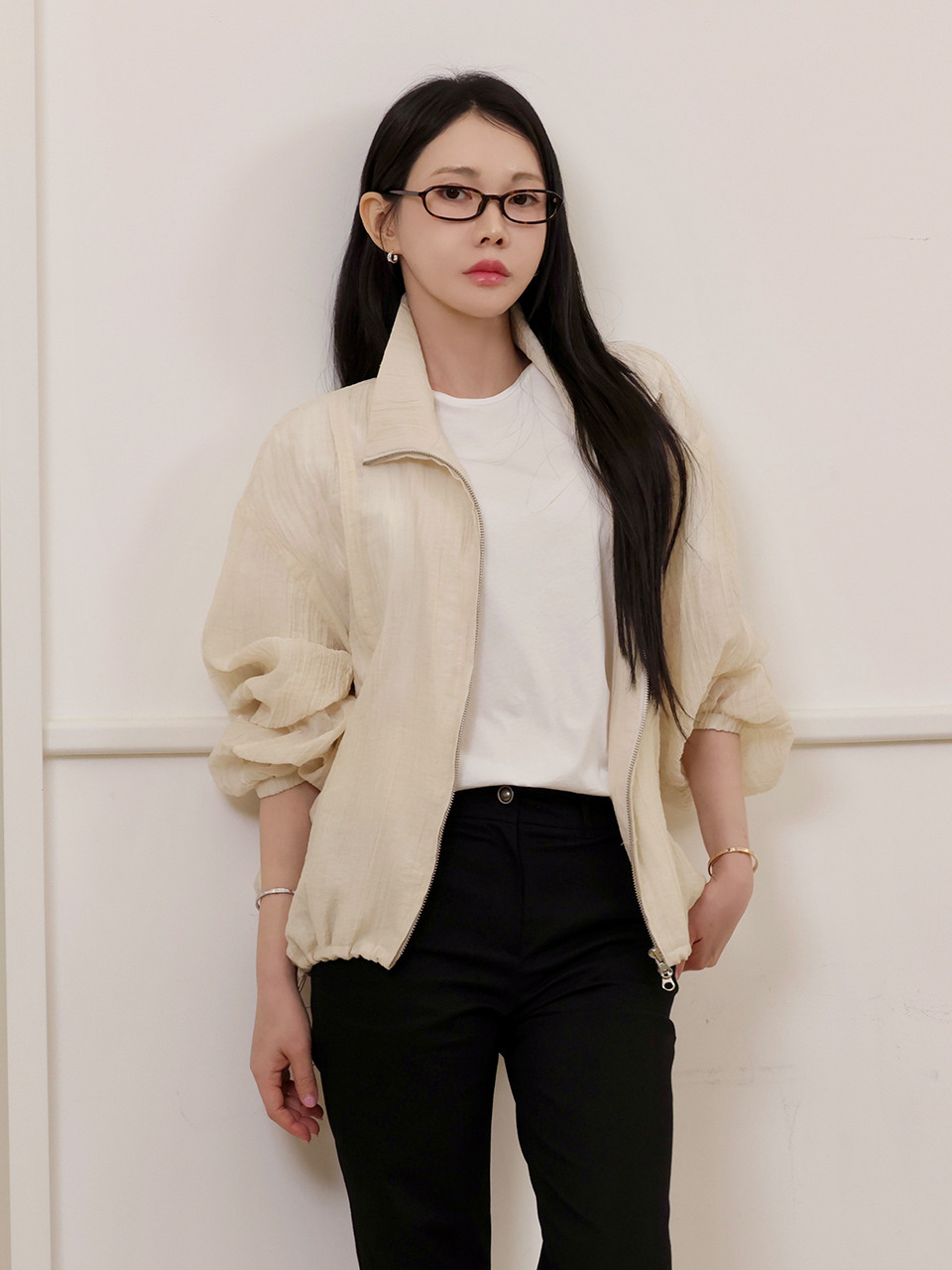 TIR CRINKLE HIGH-NECK BLOUSON 2 цвета