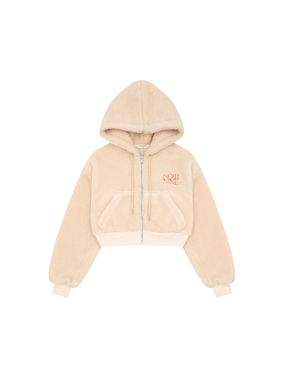 NOIRNINE NOIR Fleece Hoodie Jacket IVORY