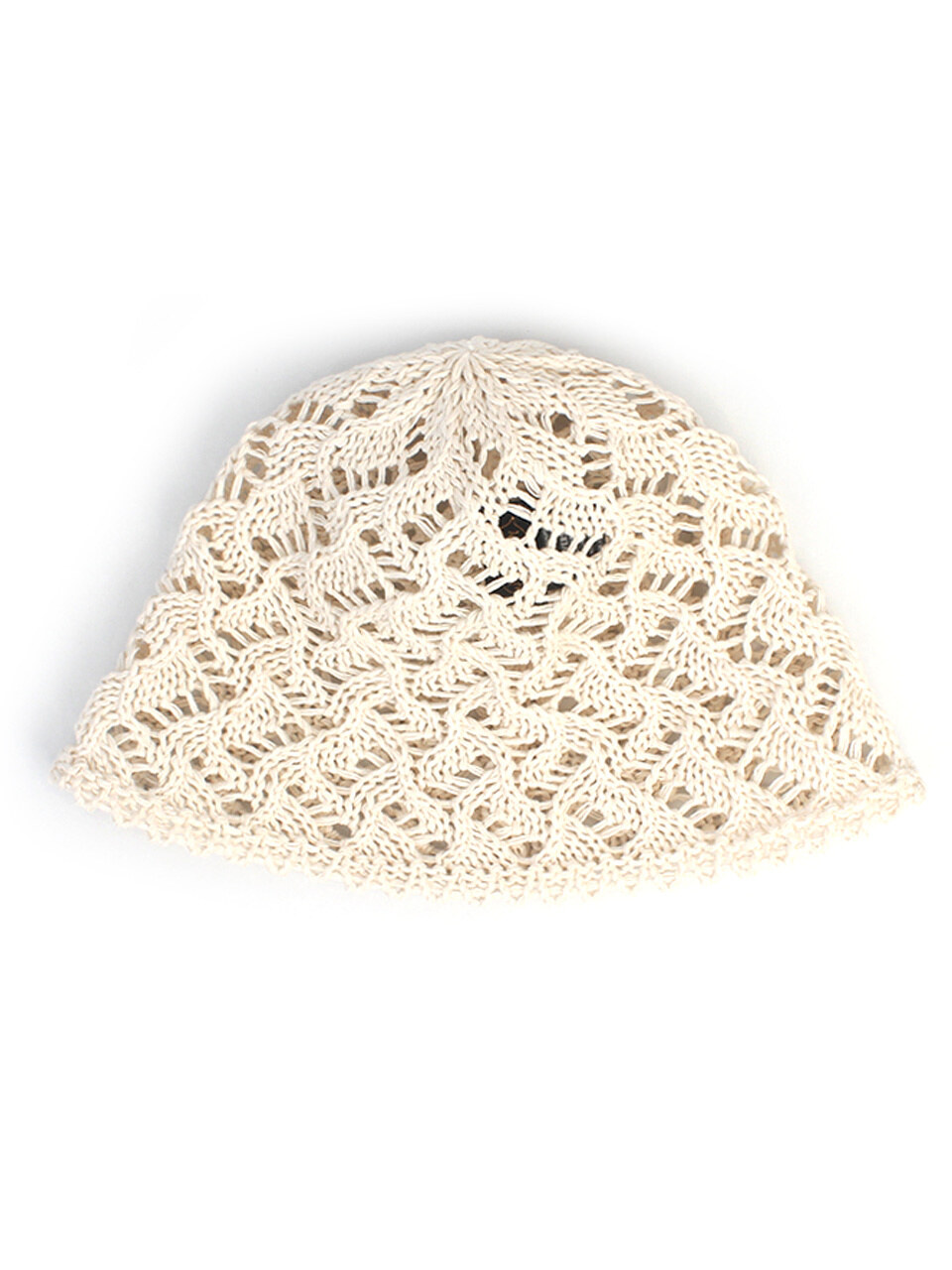 Вязаная панама Wave Knit Ivory Bucket Hat