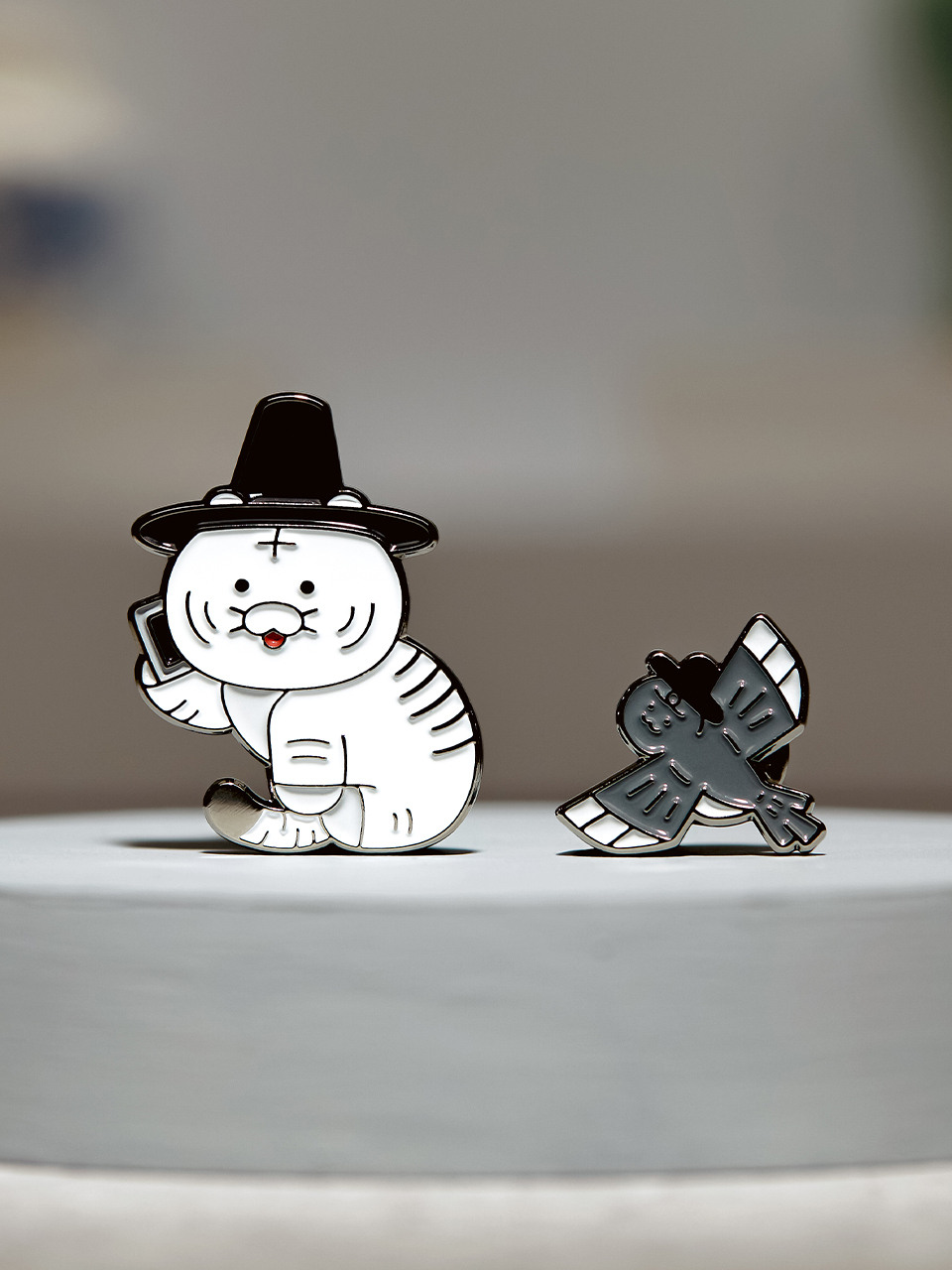 Muse х KakaoFriends рисунок журавля значок 2 шт набор Chunsik&Jordi