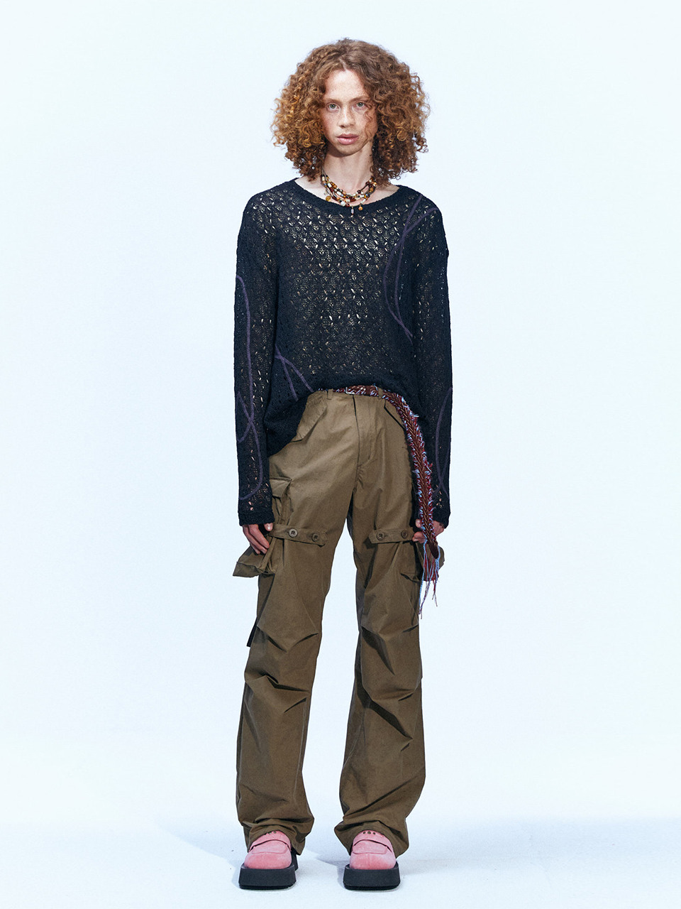 앤더슨 벨 포 맨]FATANI CRACK CARGO PANTS apa588m(KHAKI)