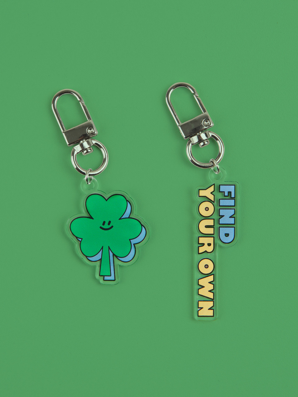 Акриловый брелок - Happy Clover