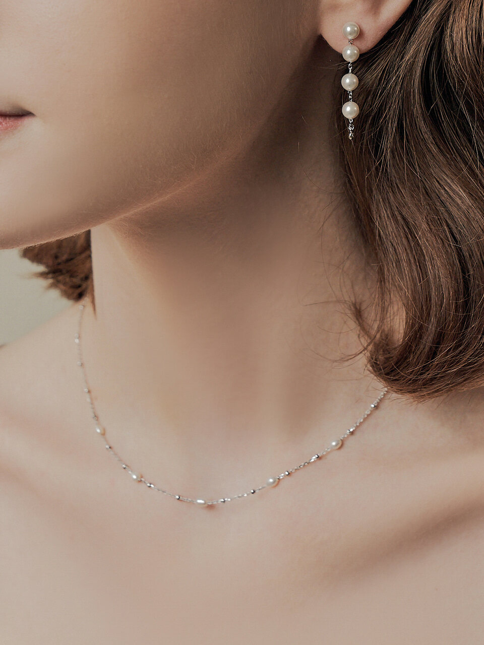 앵브록스]clara pearl necklace