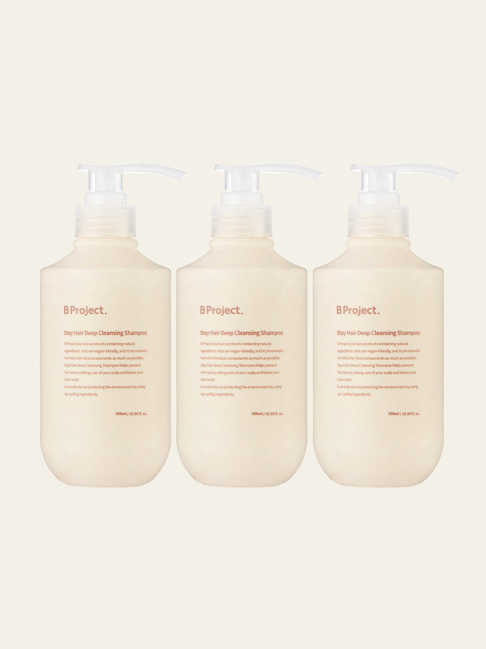 Stay Hair Deep Cleansing шампунь 500ml 3шт — набор