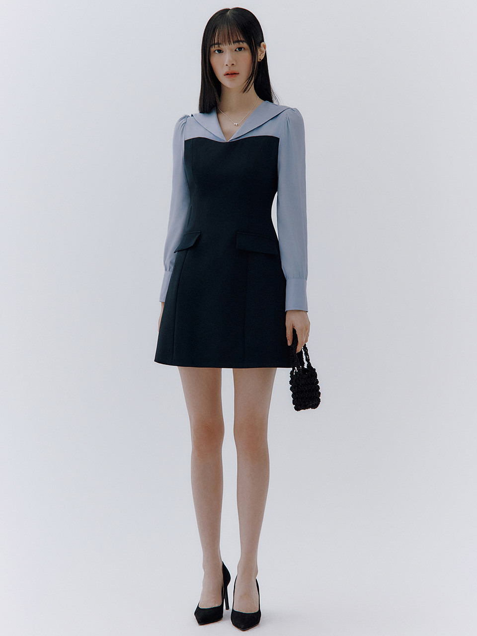 Aella block mini dress (2colors)