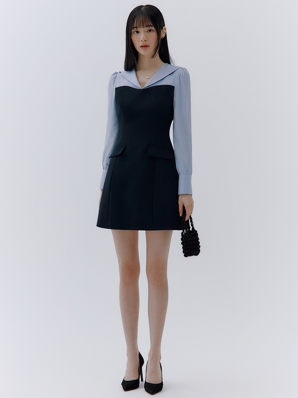 ★IVANA helsinki★ Aella block mini dress (2colors) Aella block mini dress - IvanaHelsinki 이바나헬싱키