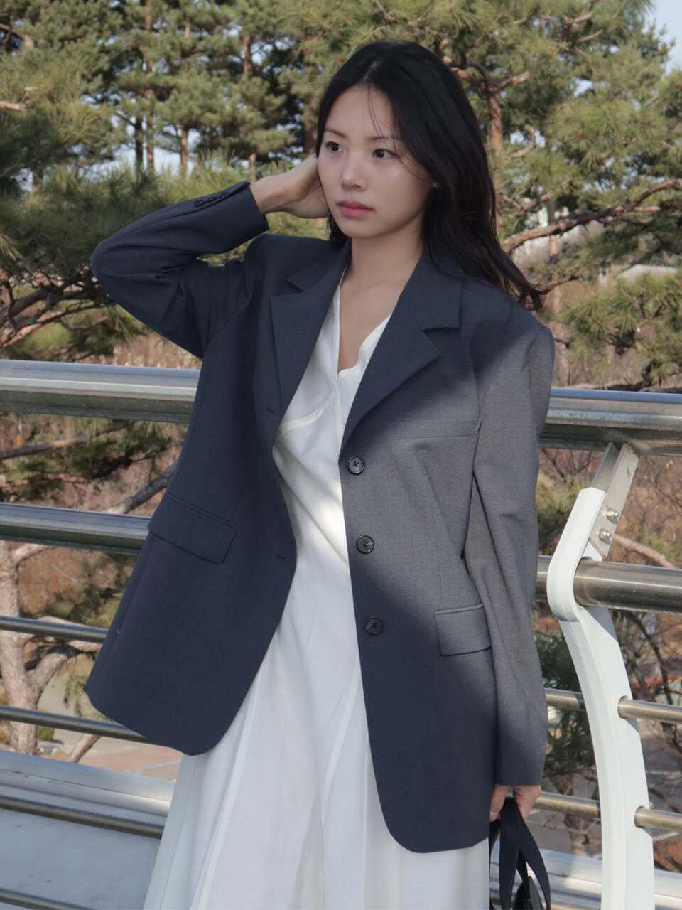 Оверсайз жакет Over-fit Wool Single Jacket_3color из итальянской шерсти