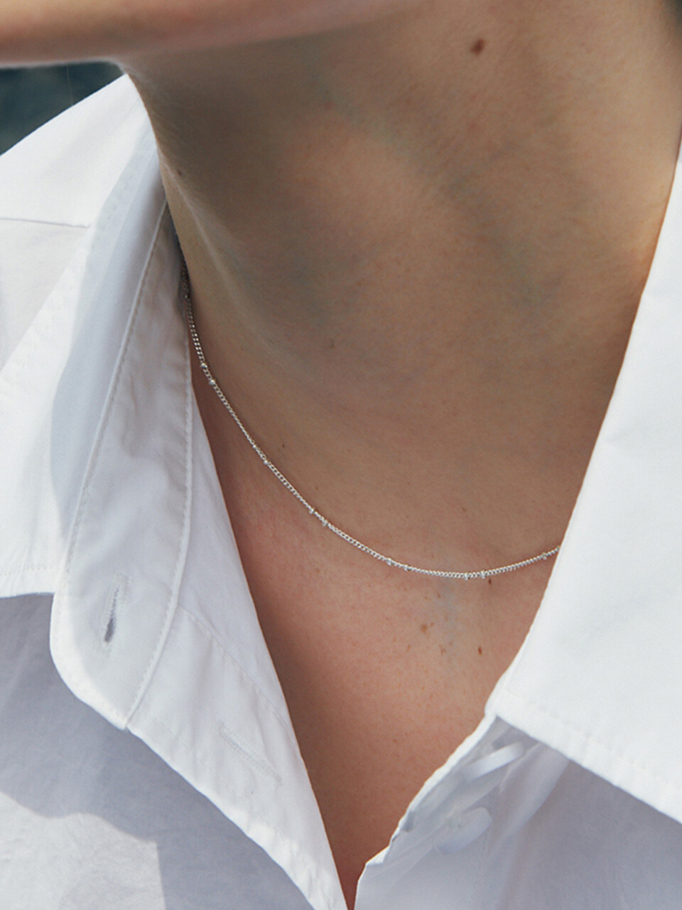 [925 silver] Un.silver.72 / boule necklace (2 color)