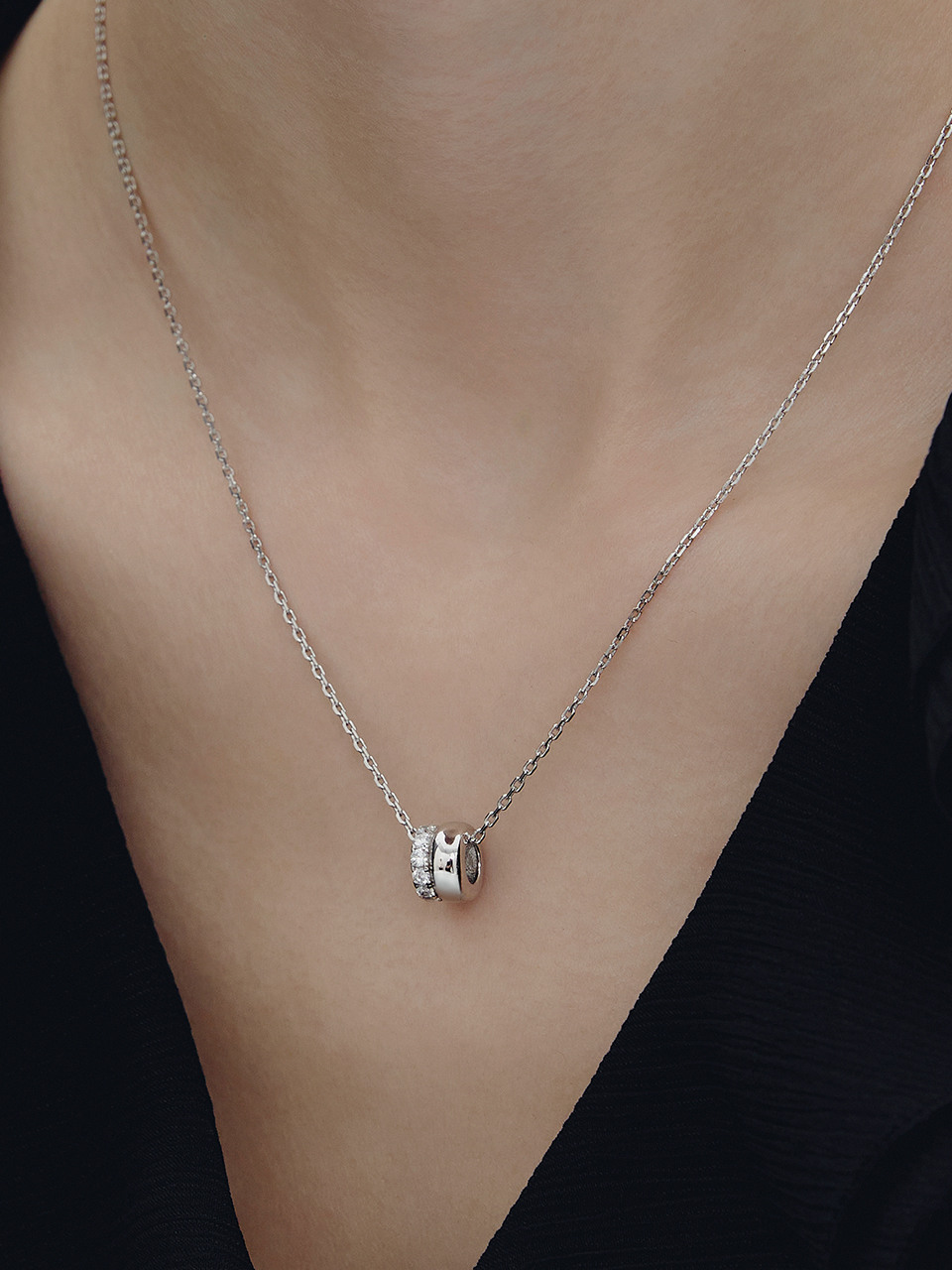 Champagne Full Moon Silver ожерелье Duo Shine S HL2N63239W9450
