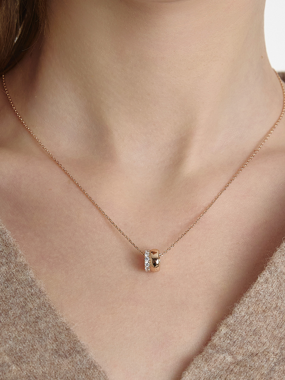 Серебряное колье Champagne Full Moon Duo Shine S HL2N63239P9450