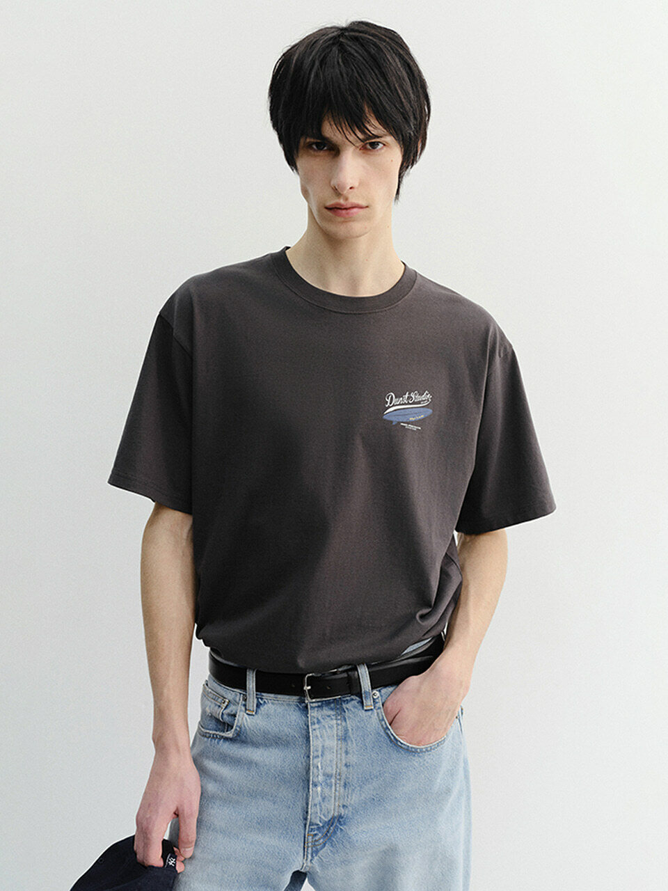 UNISEX SUMMER HOLIDAY SURF BOARD T-SHIRT CHARCOAL GREY_M_UDTS6B133CG