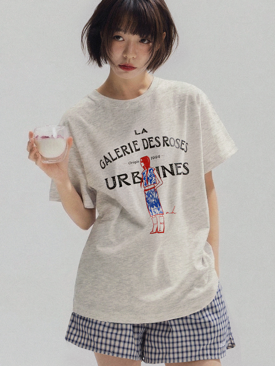 French Muse Artwork Tee_OATMEAL
