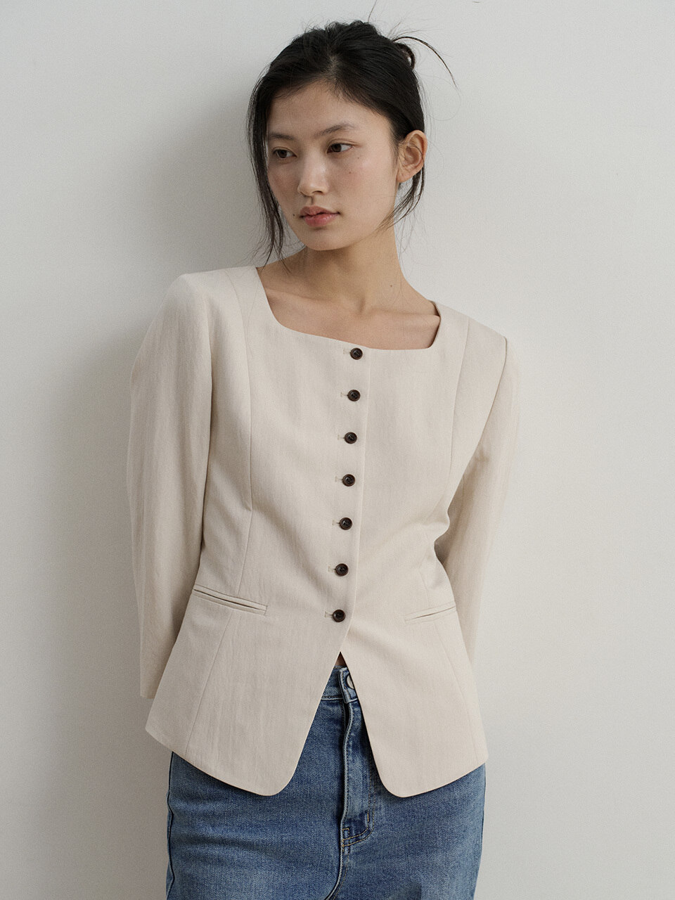 ANNI BLOUSE JACKET_ECRU