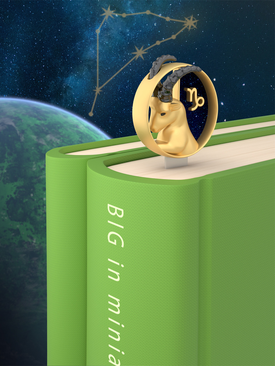 Metamorphosis Belgium Metal Bookmark Zodiac Capricorn