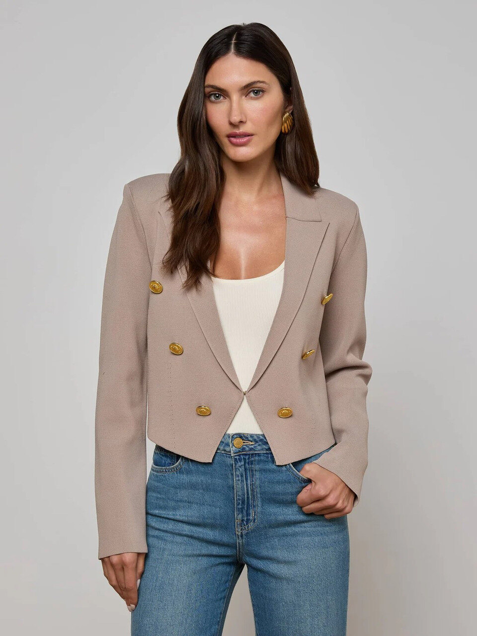 Elio Cropped Knit Blazer 80133NXO PKGD
