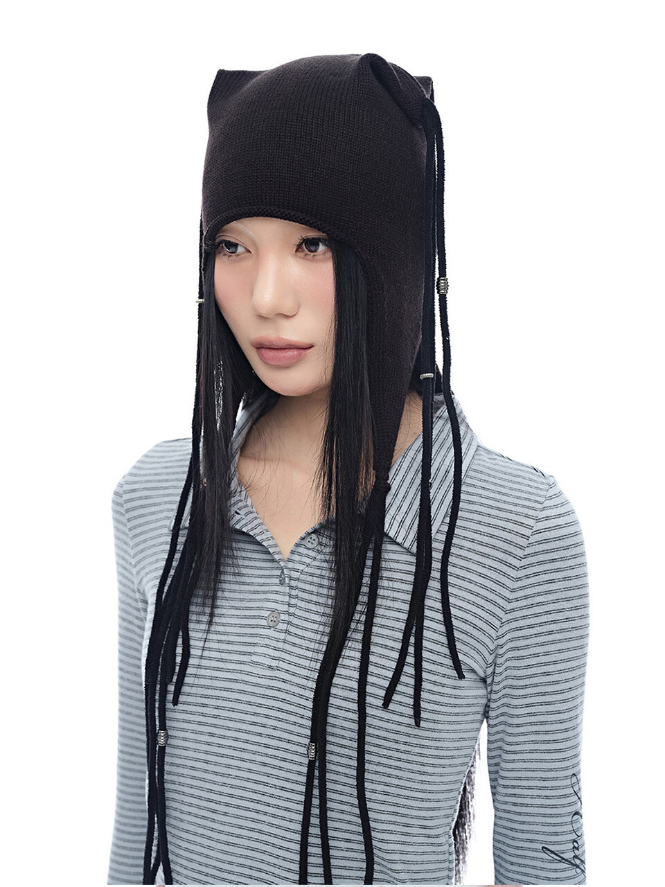 FLOW STRAP BEANIE_BLACK